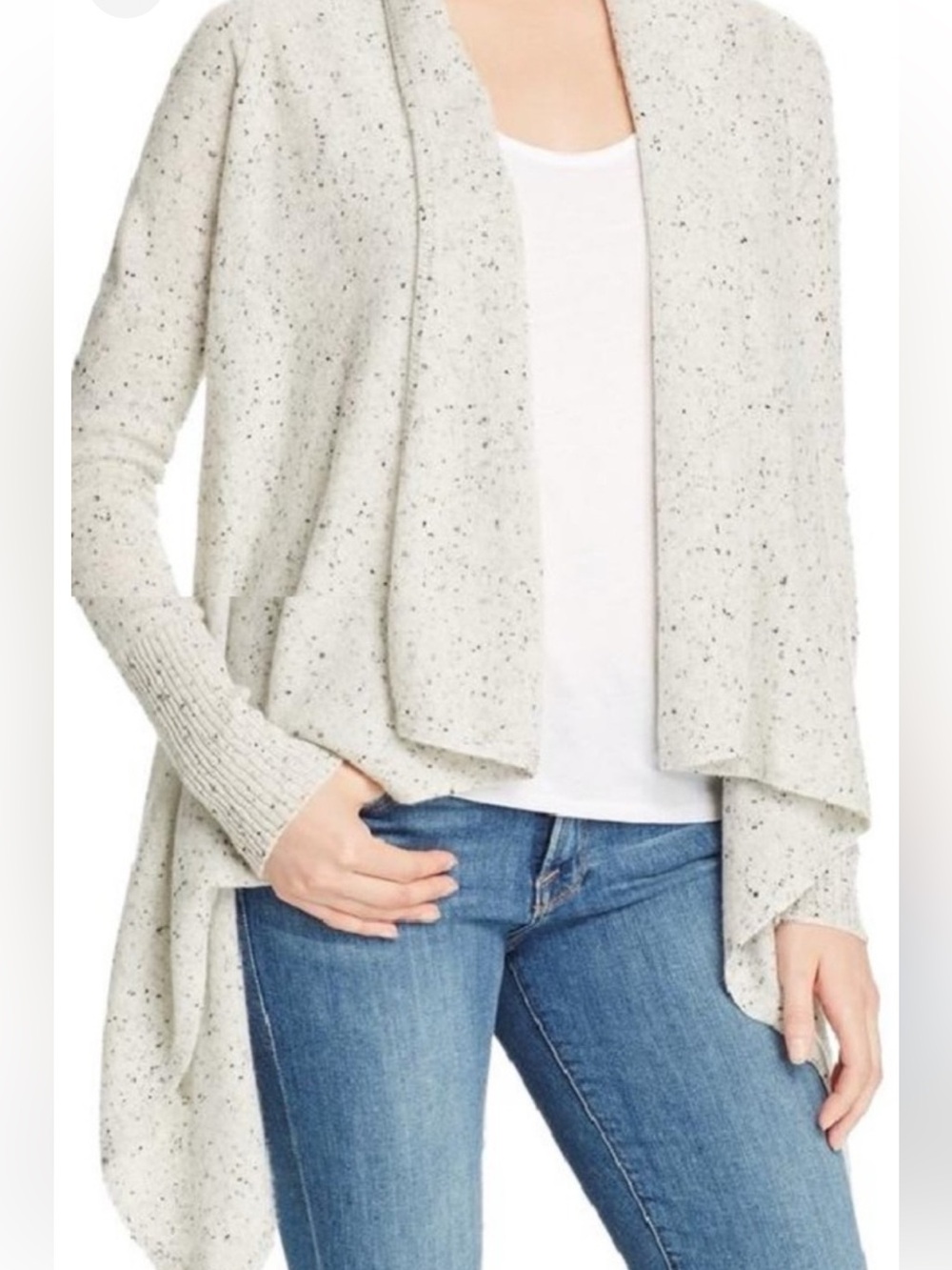 C by Bloomingdales 100% Cashmere Open Cardigan Sweater Large NWT Old Money